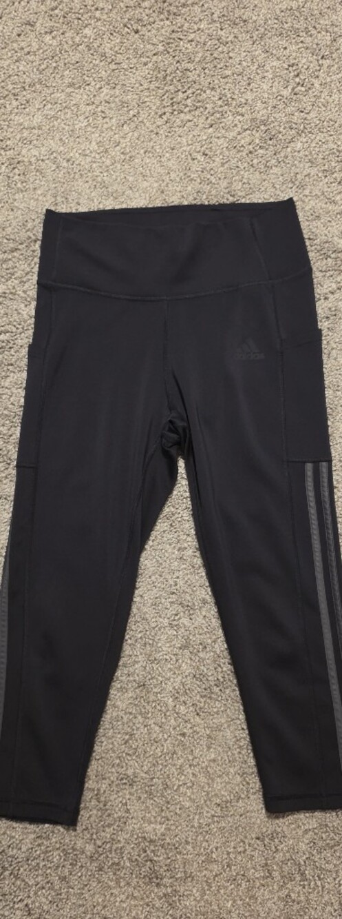 adidas Black Women's Performance Leggings with Side Stripe